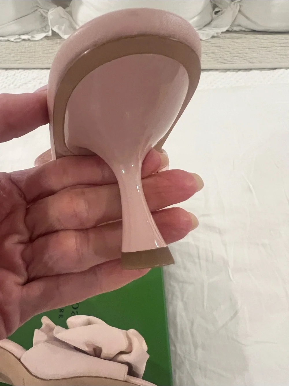 kate spade Powder Pink Ruffle Kitten Heel Mules - Picture 9 of 10